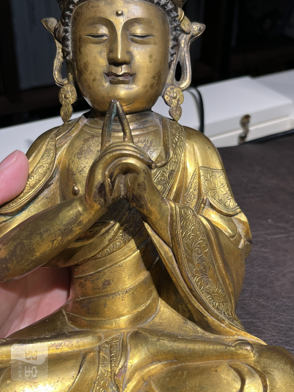 明中期 铜鎏金大日如来佛 - 图6